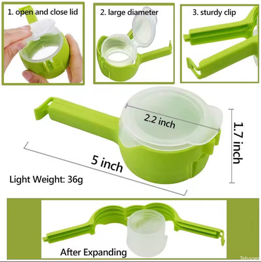 Easy-Pour Bag Cap Dispenser