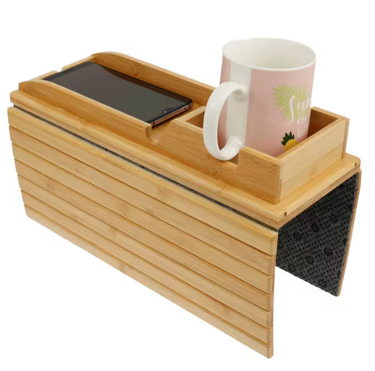Bamboo couch cup holder