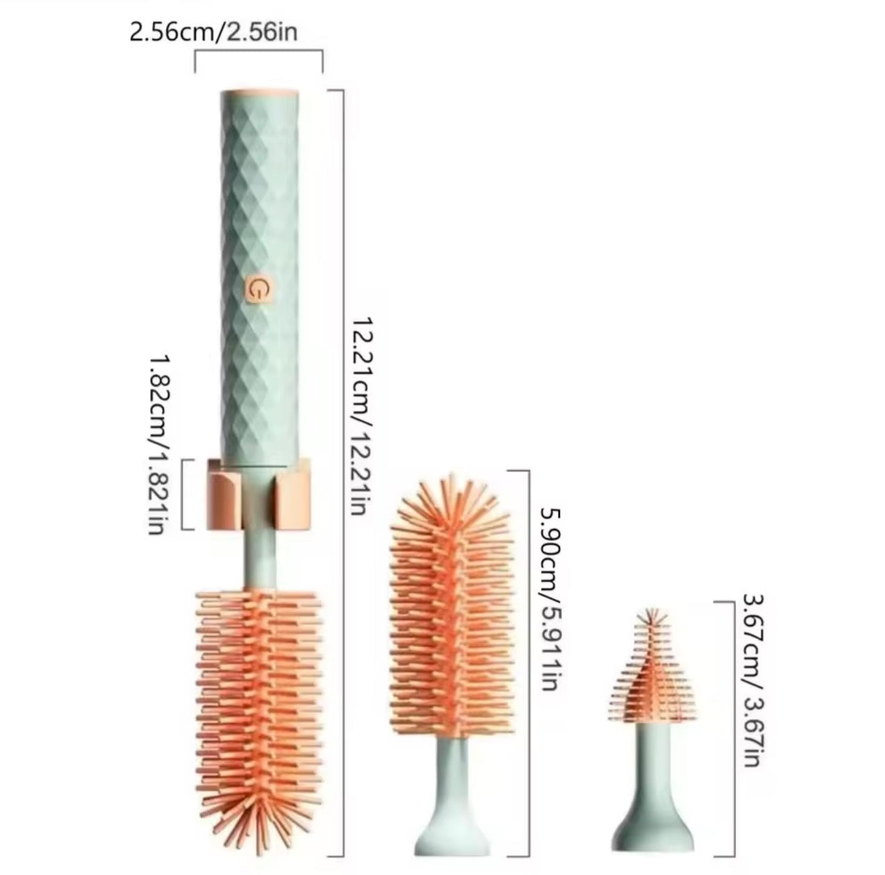 Electric Bottle Brush Silicone Pacifier Brush 360 Degree Rotating Baby Pacifier Brush Cleaning Brush Set