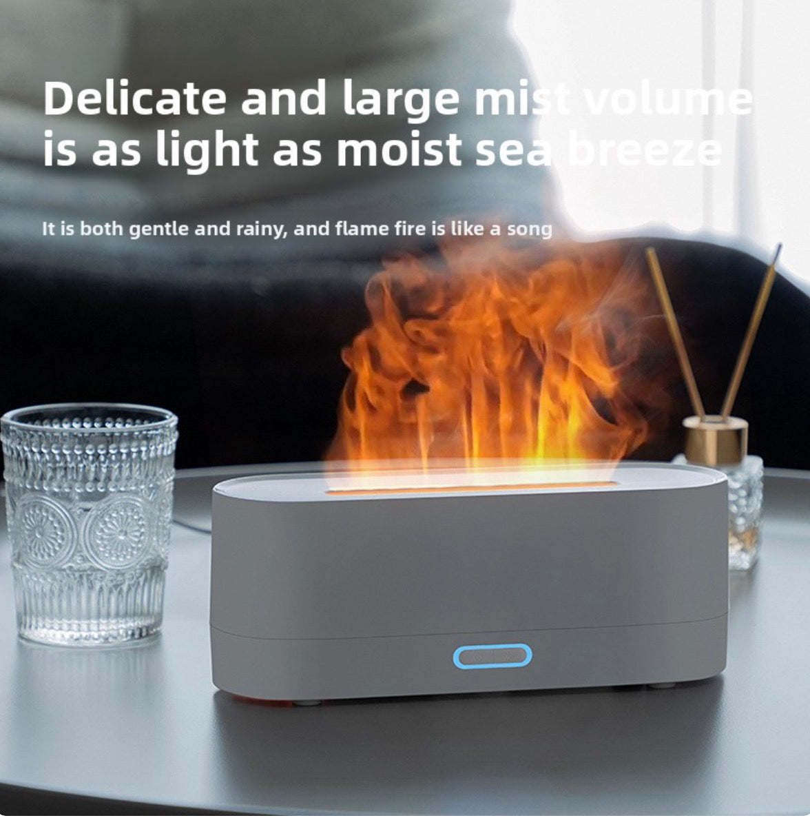 desktop colorful simulation flame aromatherapy machine home hotel usb air humidifier aromatherapy machine