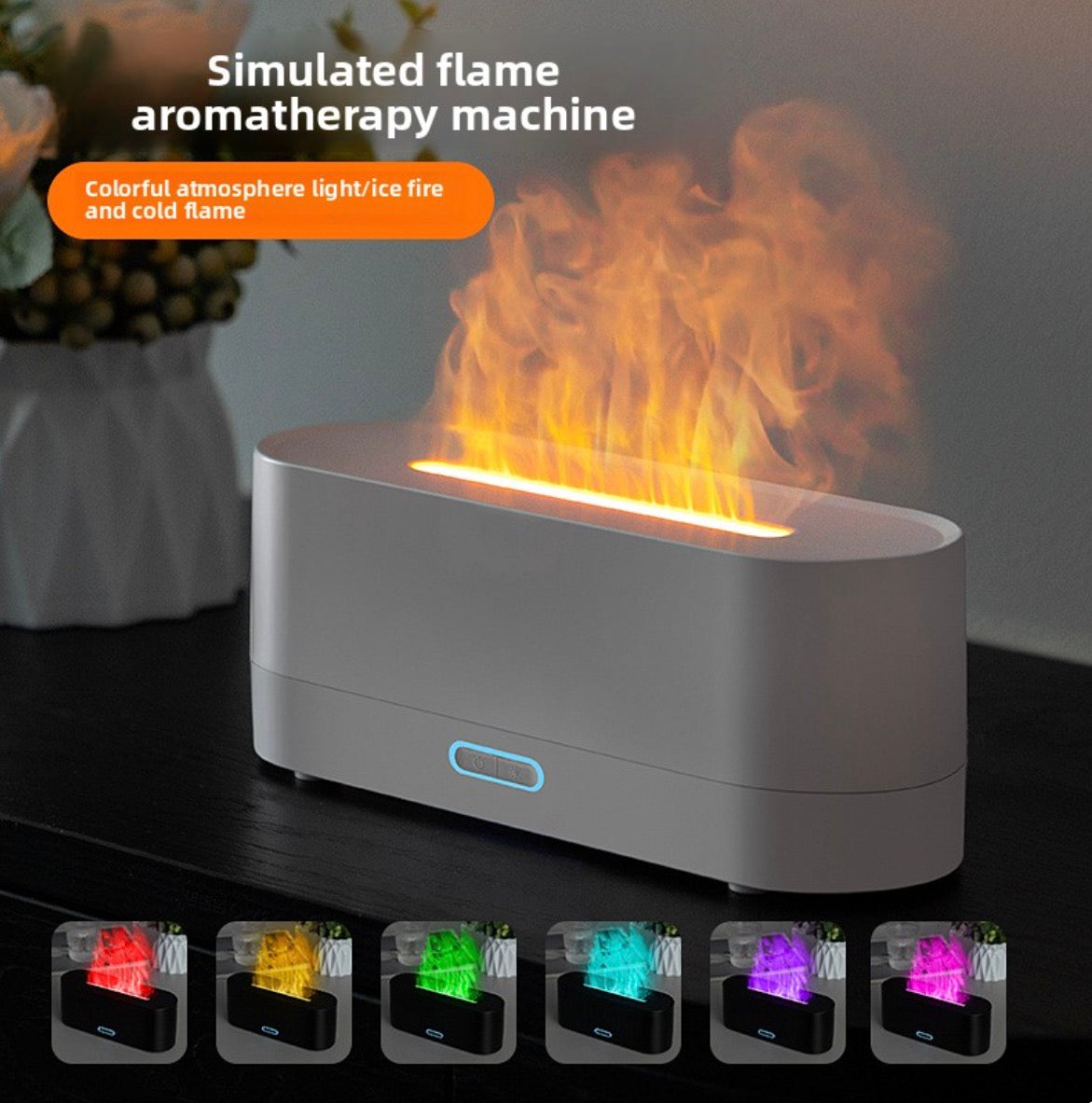desktop colorful simulation flame aromatherapy machine home hotel usb air humidifier aromatherapy machine